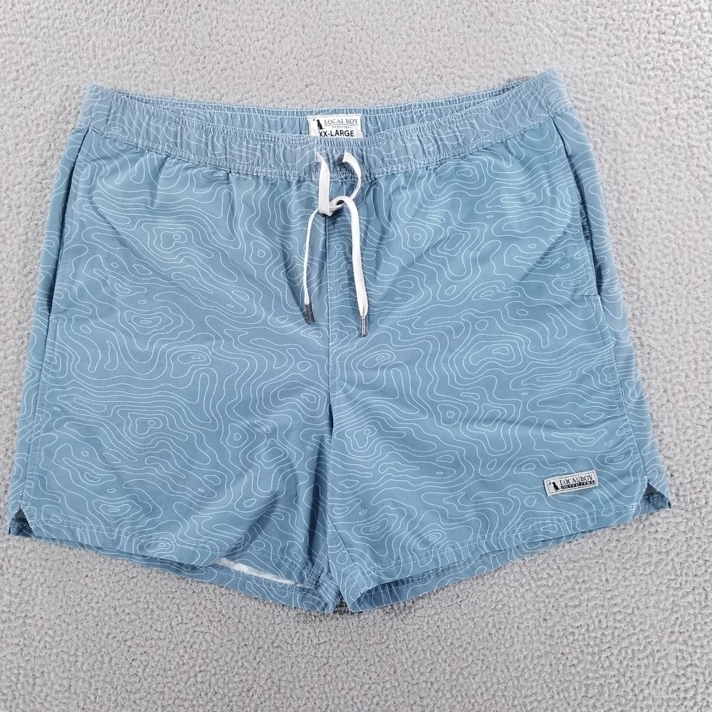 Local Boy Outfitters Swim Trunks Men 2XL Blue Shorts Performance Outdoor Fishing